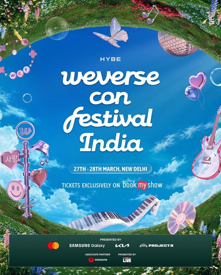  The official main poster for Weverse Con Festival India, taking place March 27–28 in New Delhi / Courtesy of HYBE