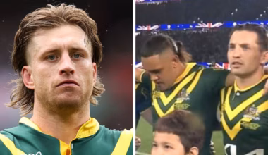 Cameron Munster has hit out at the national anthem furore. Image: Getty/Channel 7