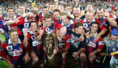 NRL Grand Final 2026: Where is the Newcastle Knights’ 2001 premiership team now? Andrew Johns, Matt Gidley MacDonald’s, background