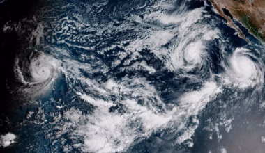 Three Pacific hurricanes rage as El Nino rewrites the records