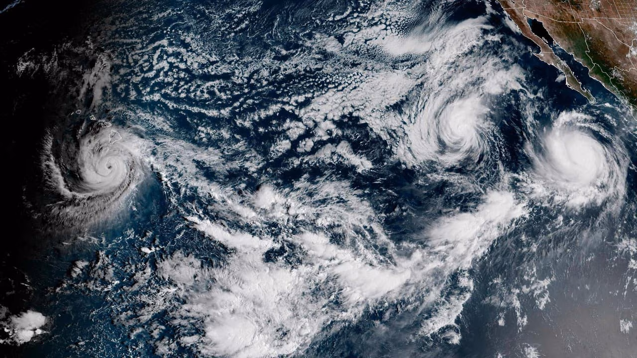 Three Pacific hurricanes rage as El Nino rewrites the records
