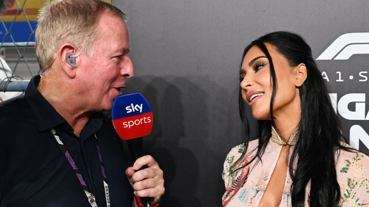 'Wrong foot': Kim Kardashian reunites with F1 icon Martin Brundle at Singapore Grand Prix after brutal snub