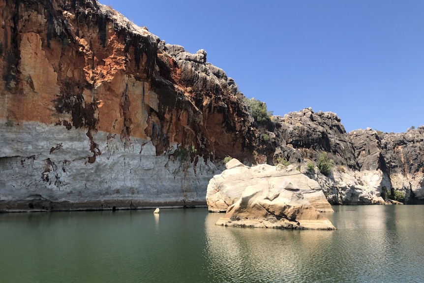 The walls of Geikie Gorge.