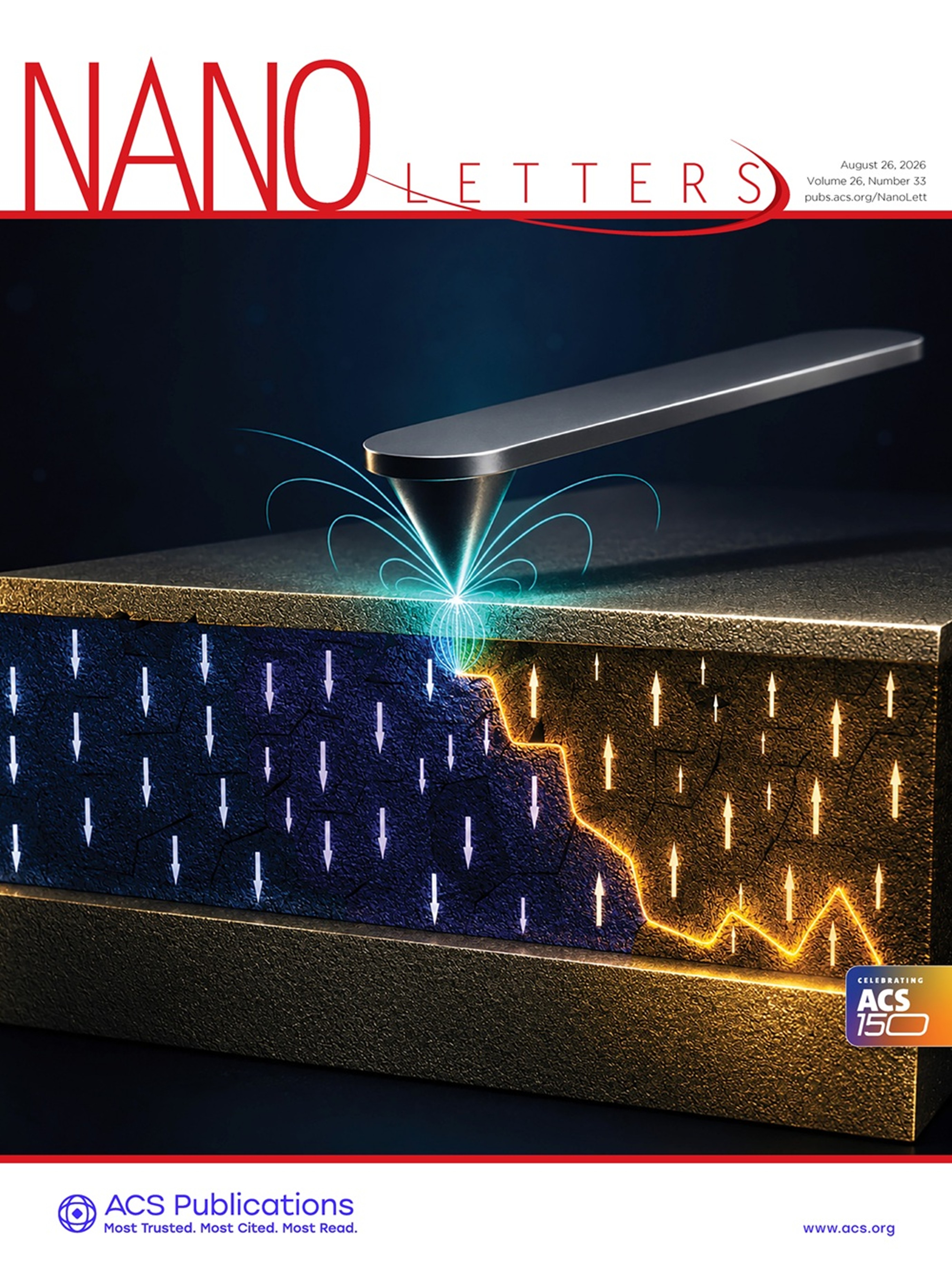 The cover of Nano Letters (Volume 26, Issue 33, August 26, 2026) featuring the research.