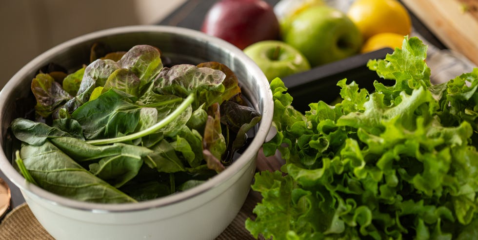 Fresh spinach in a bowl. fresh spinach in a bowl.