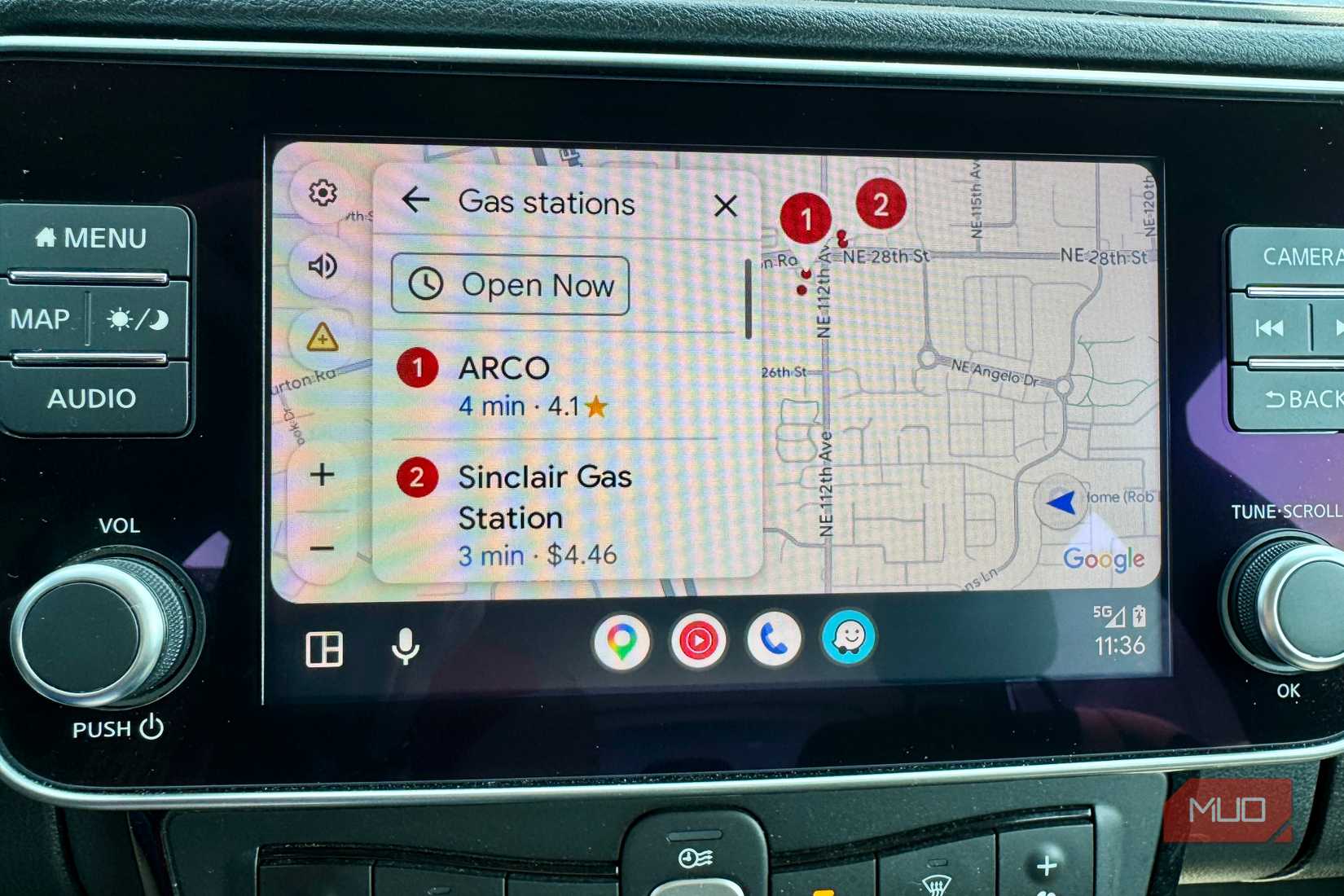 Google Maps gas list