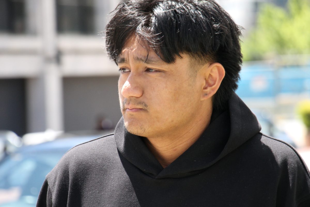 A man leaves court
