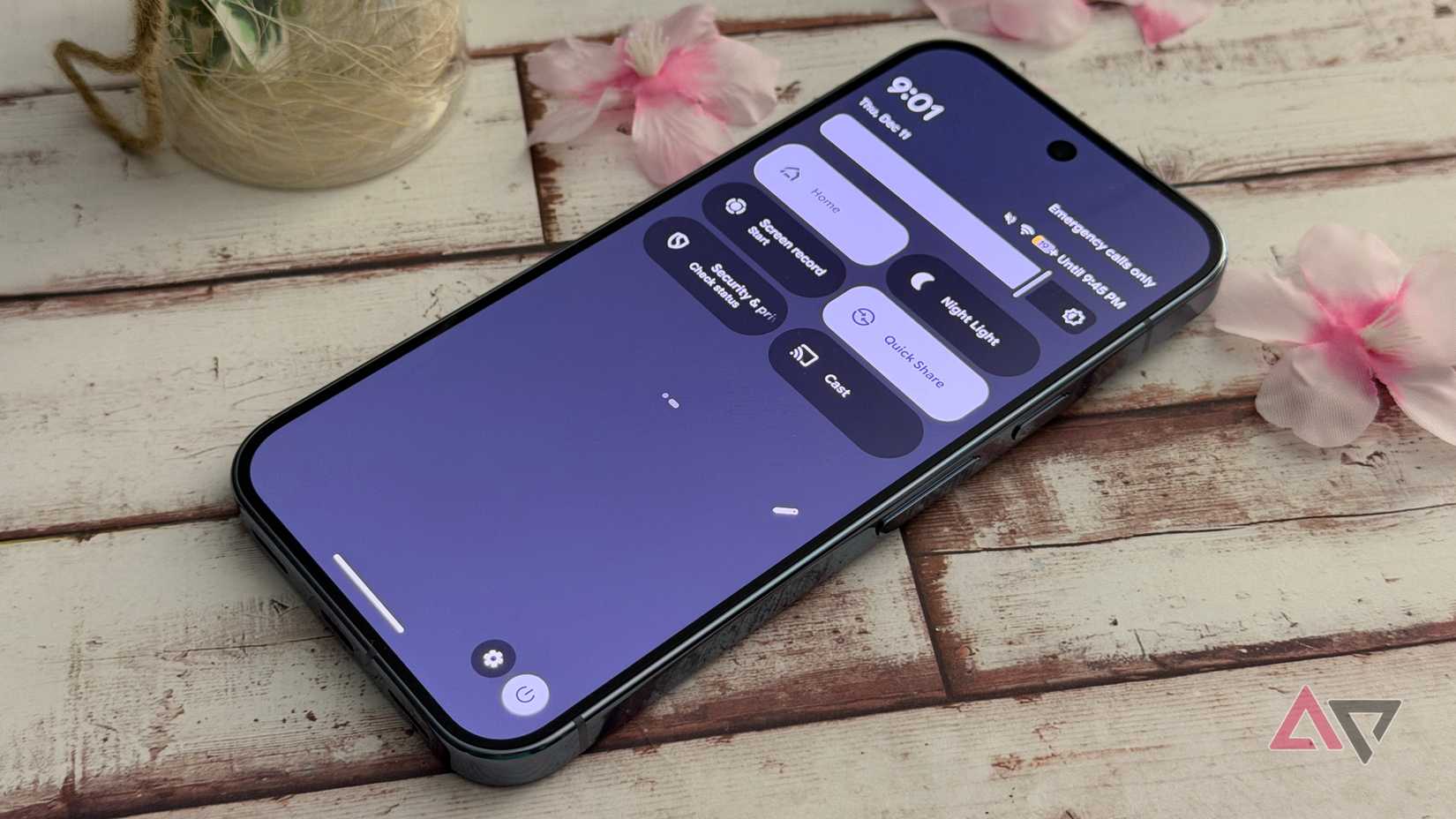 Quick Share shown on the quick settings menu of the Pixel 10
