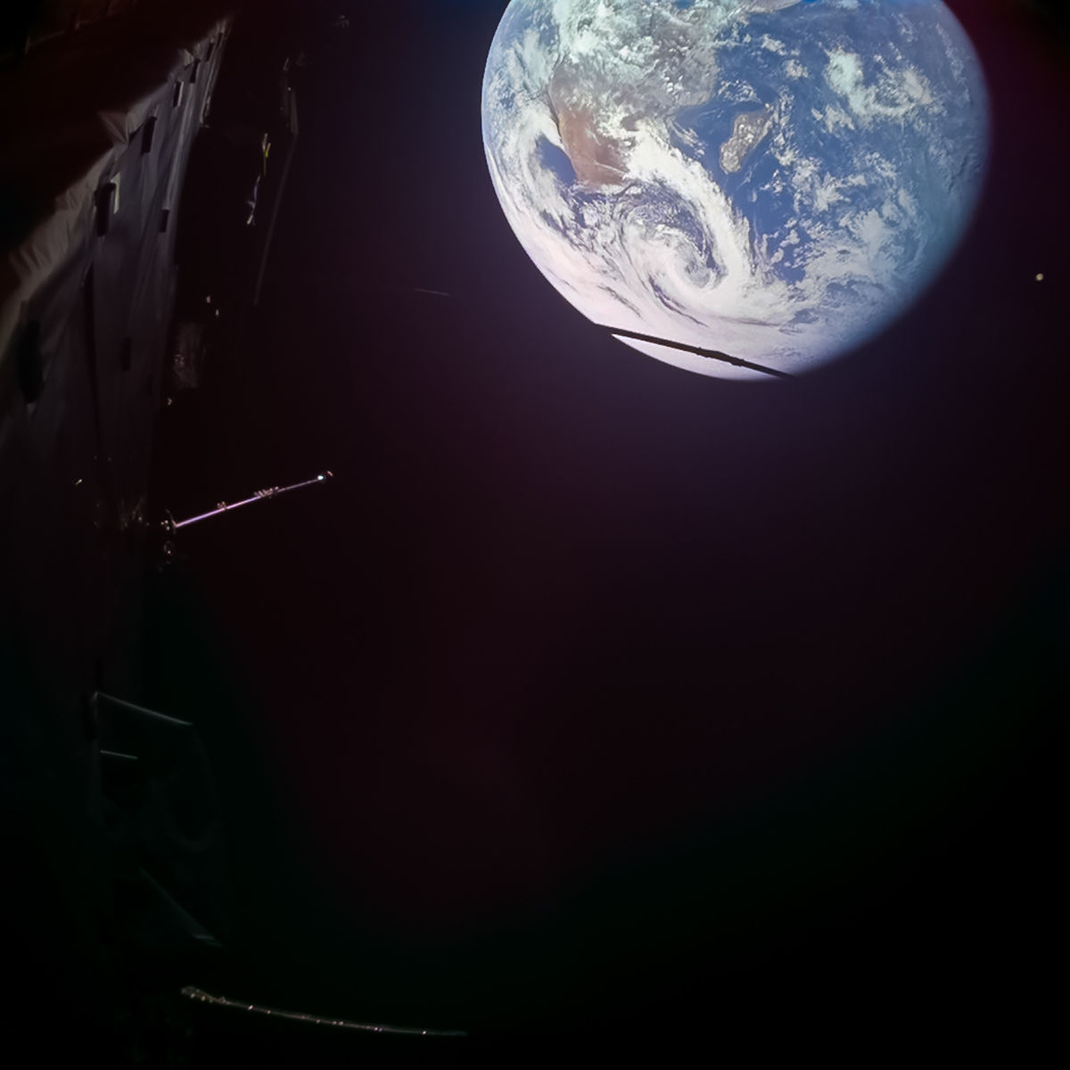 Earth from space, as seen by the Jupiter Icy Moons Explorer (Juice) on 28 September 2026. Credit: ESA/Juice/JMC. Acknowledgements: Simeon Schmauß