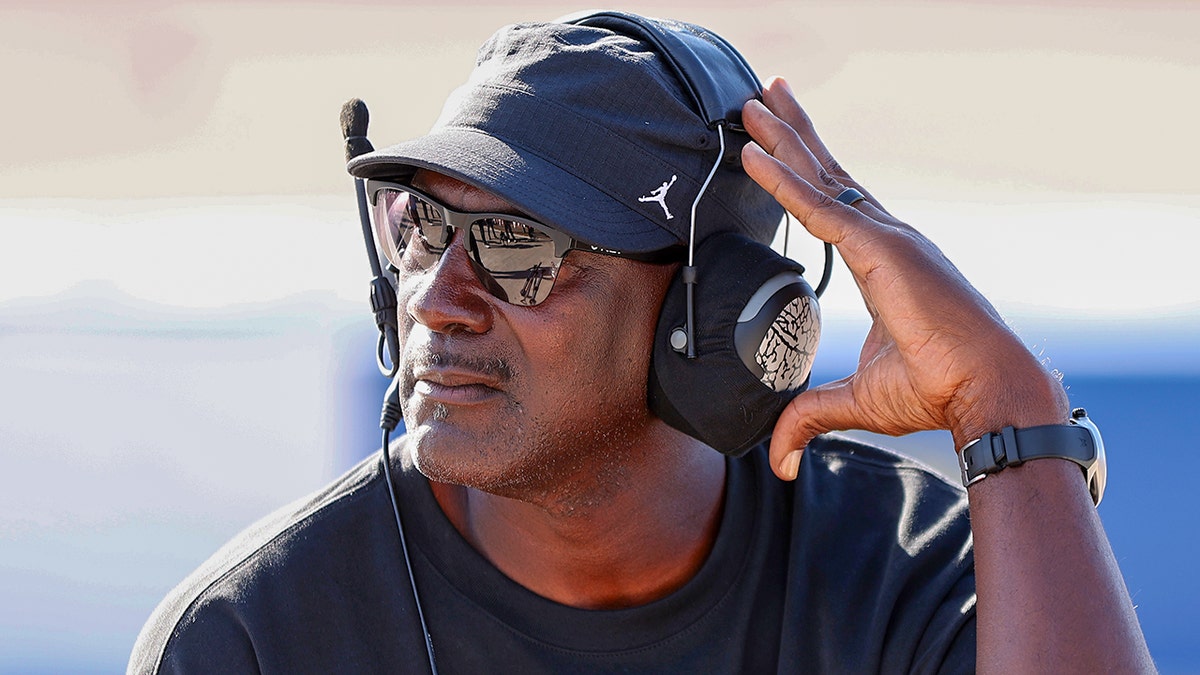 Michael Jordan on racetrack
