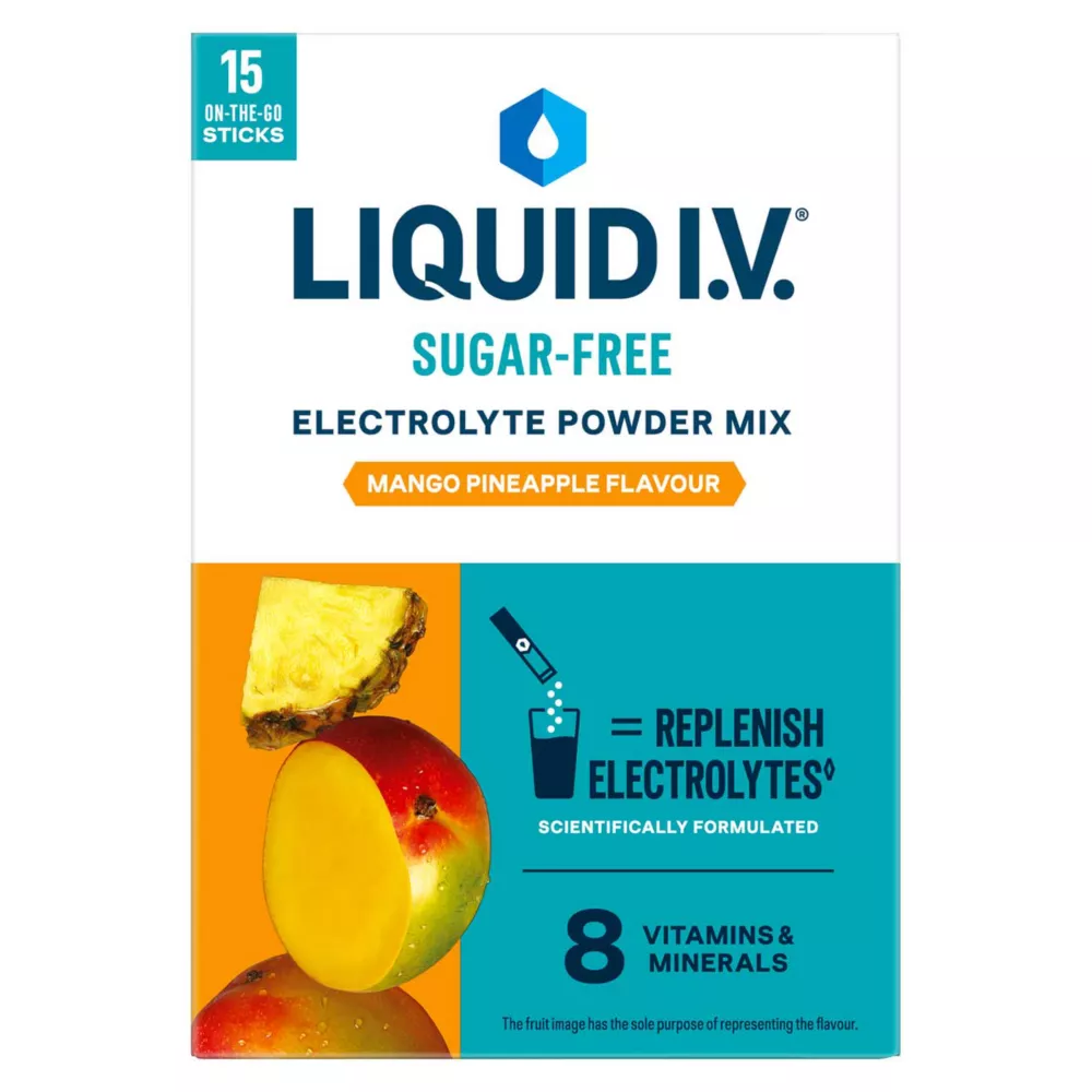 Liquid I.v.® Sugar Free Mango Pineapple Electrolyte Powder Mix 15 Sachets