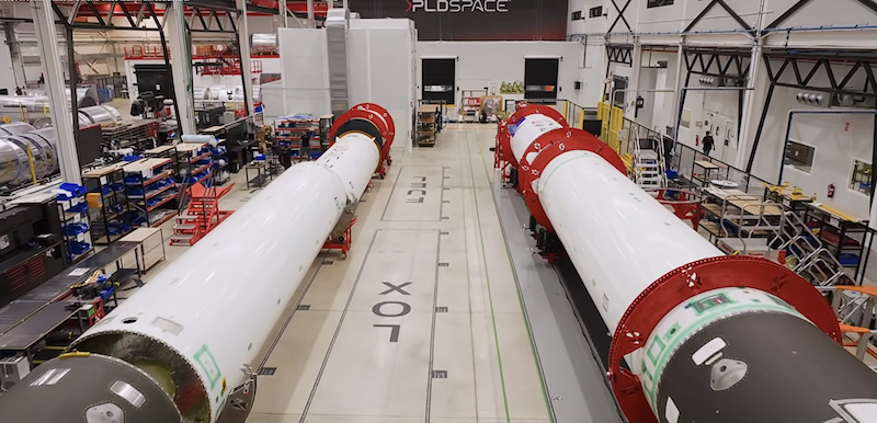 Miura 5 rocket assembly in facility