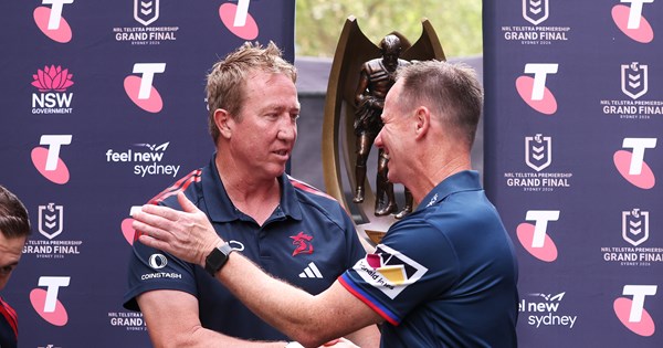 NRL 2026, Trent Robinson, Justin Holbrook, grand final, Roosters, Knights