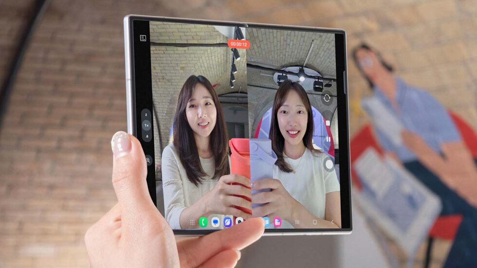 samsung galax fold 8 dual recording