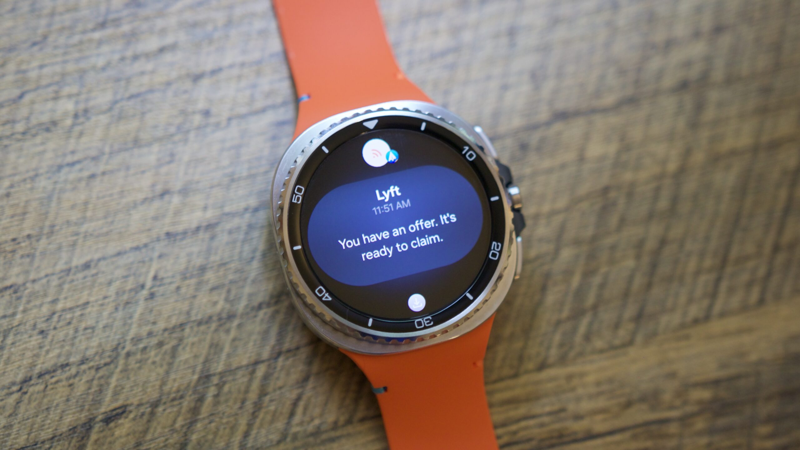 samsung galaxy watch 8 classic notifications 4 A notification on the Samsung Galaxy Watch 8 Classic.