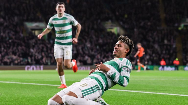 Camilo Duran celebrates putting Celtic ahead