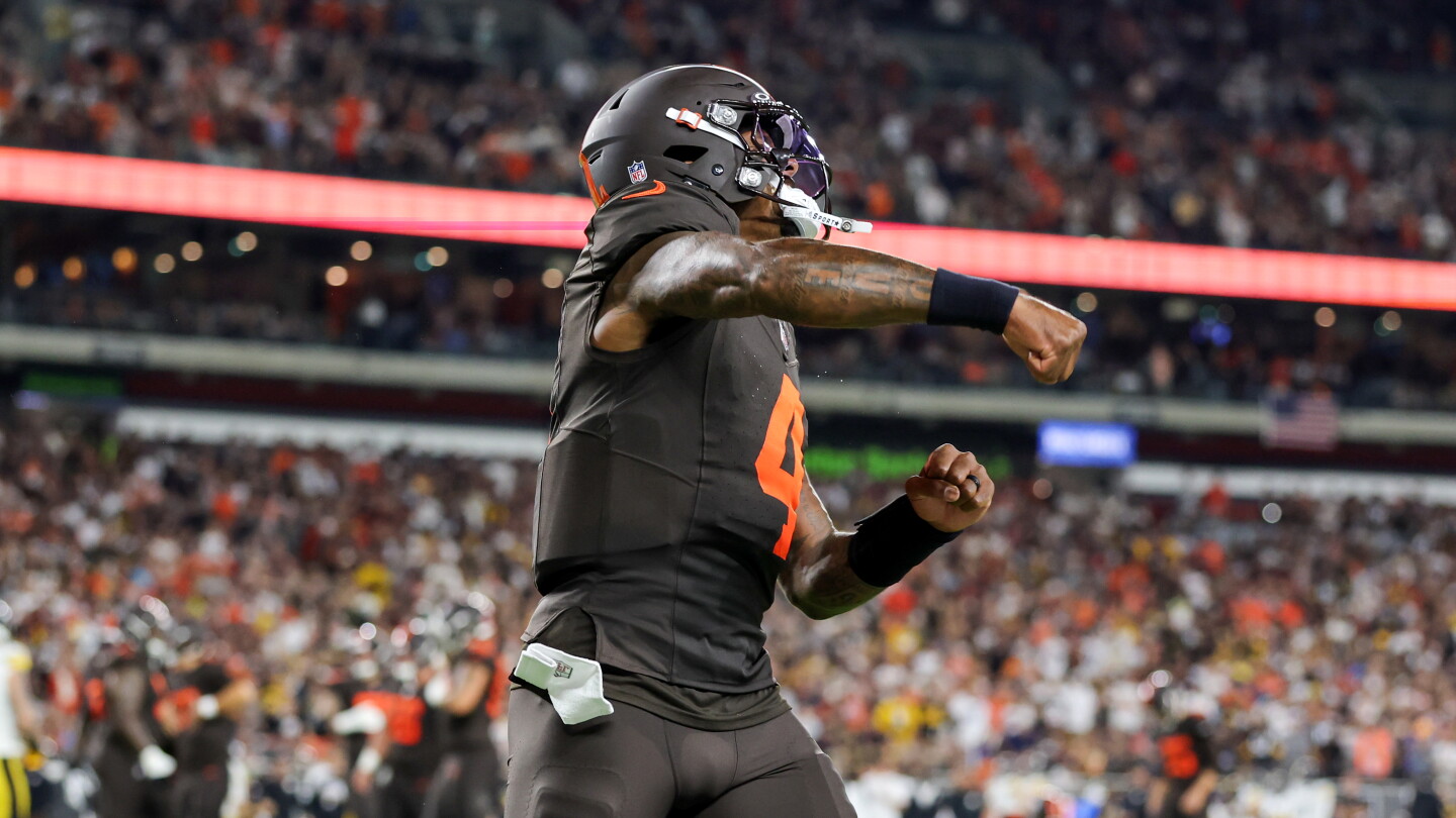 Thursday Night Football: Deshaun Watson leads Browns to 27-24 win over Steelers