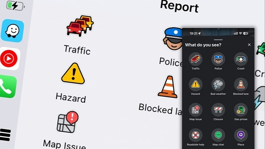Waze allows users to report police