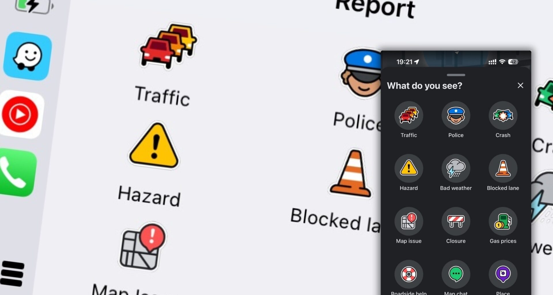 Waze allows users to report police
