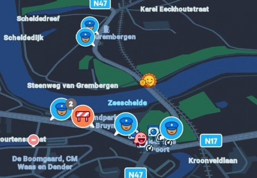 Police reports in Waze