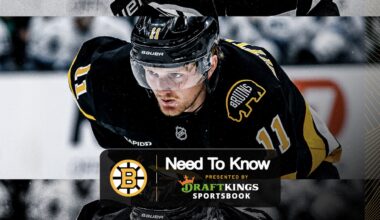 Need to Know: Bruins vs. Sharks
