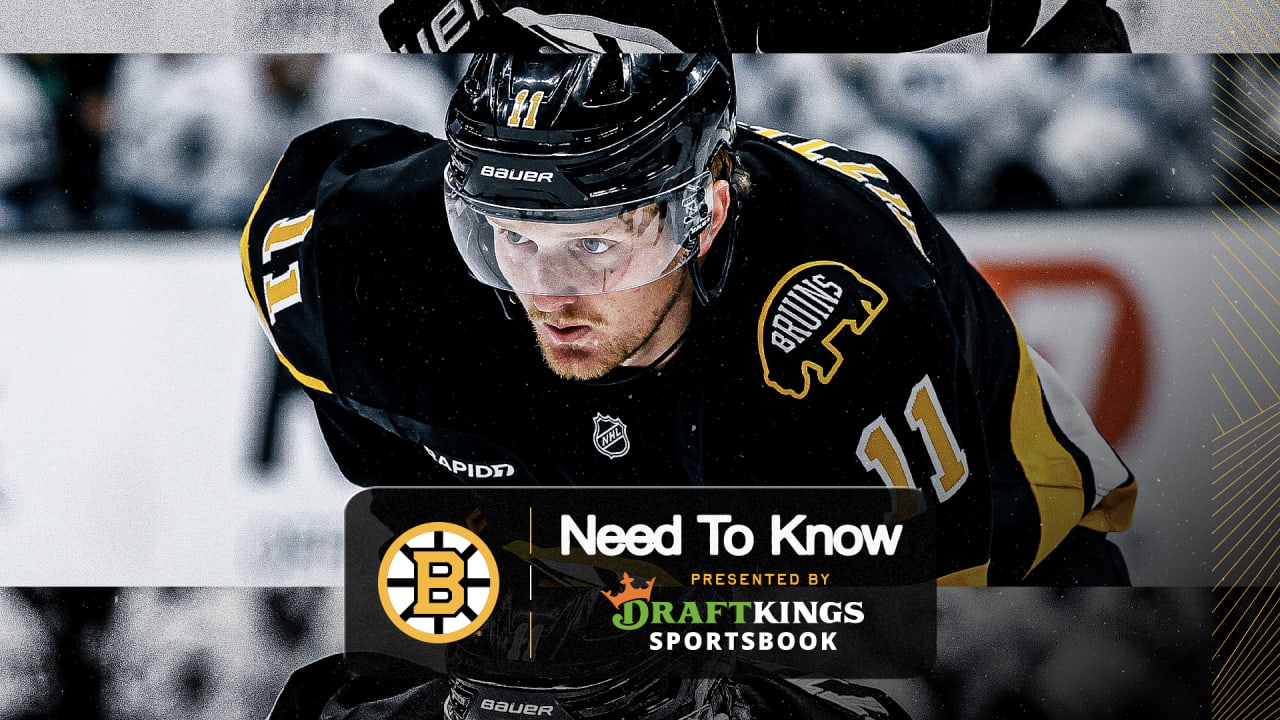 Need to Know: Bruins vs. Sharks