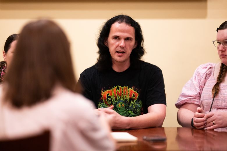 Joel Holtham, a residents concerned about the proposed construction of AI data centre talks to CNN at a pub in Dalby, Australia, on October 9, 2026.