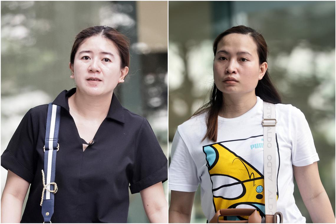 Torres Alyssa Riva Fernan (left) and Conol Almira Joy Torres (right) were jailed for four and six weeks respectively on July 17.