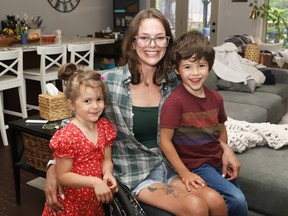 Laura McKenzie with two kids