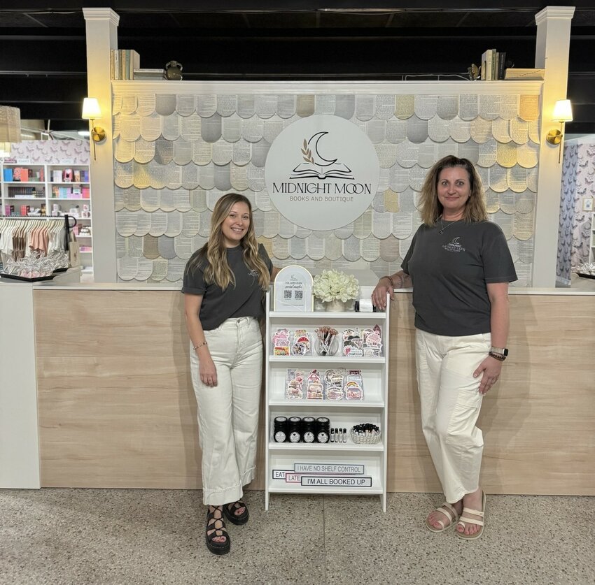 Midnight Moon Books and Boutique owners Alison Bender, left, and Melissa Hunt.