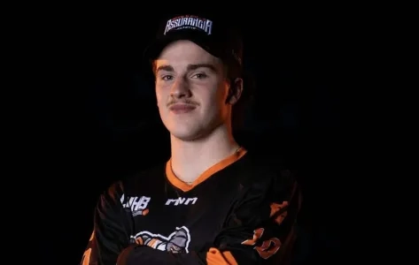 Christophe Babin seen smiling for a photo in a hockey jersey Christophe Babin seen smiling for a photo in a hockey jersey