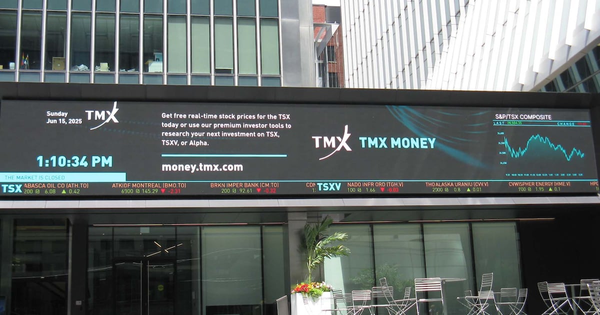 S&P/TSX composite down in late-morning trading