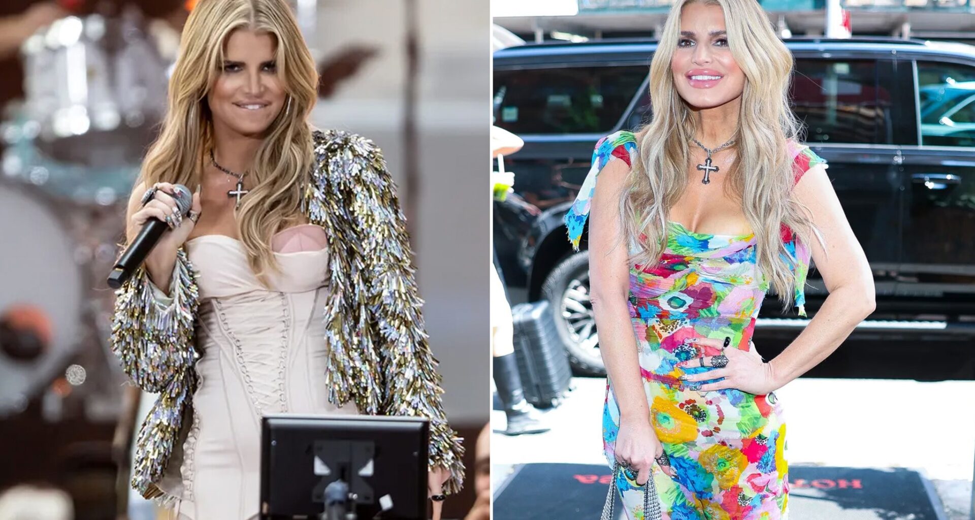Jessica Simpson Has Wardrobe Malfunction Performing In Lace-Up Dress on TODAY