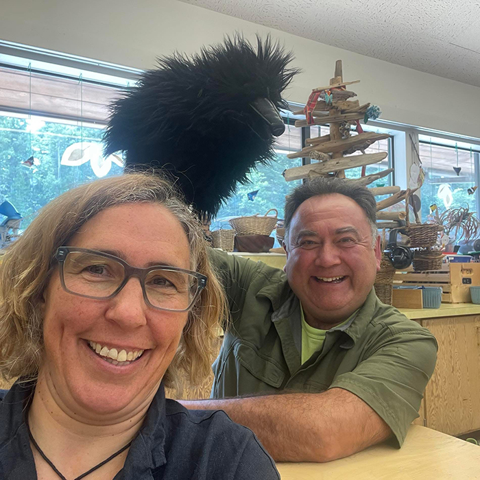 'Two Tricksters' authors visit library