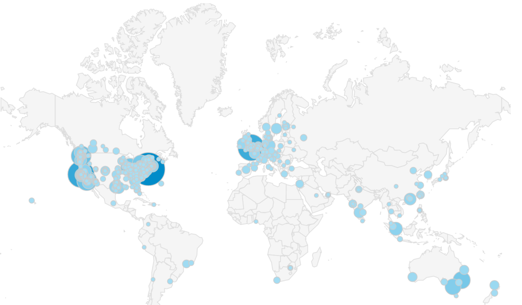 A city view of Stratechery's readers in 2014