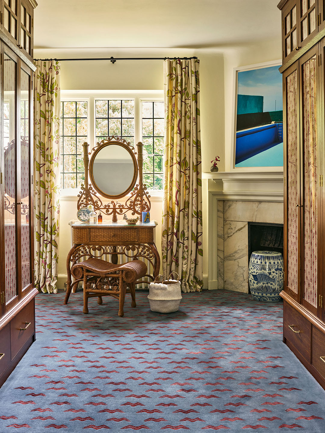 blue closet carpeting