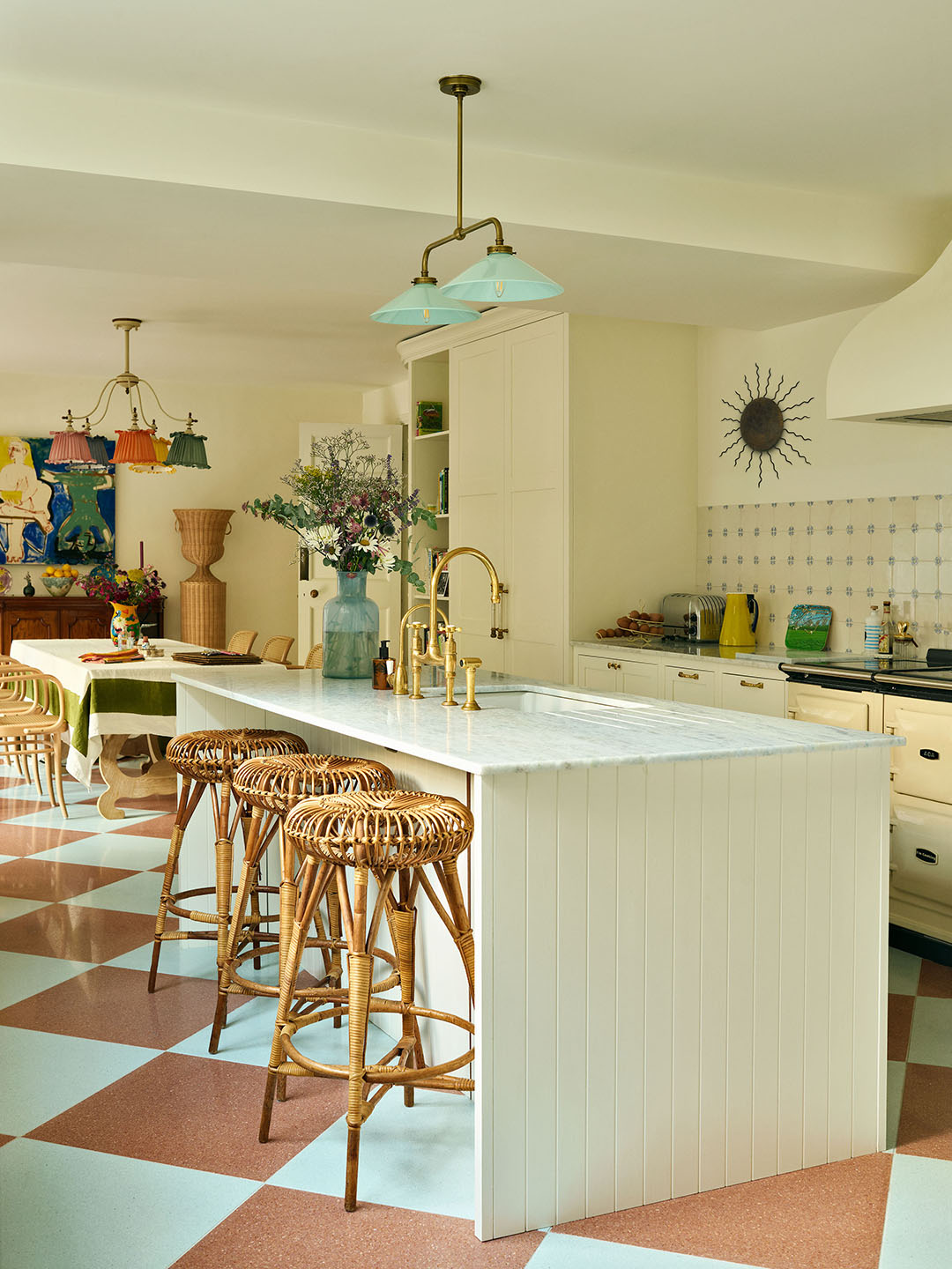 checkered kitchen floors