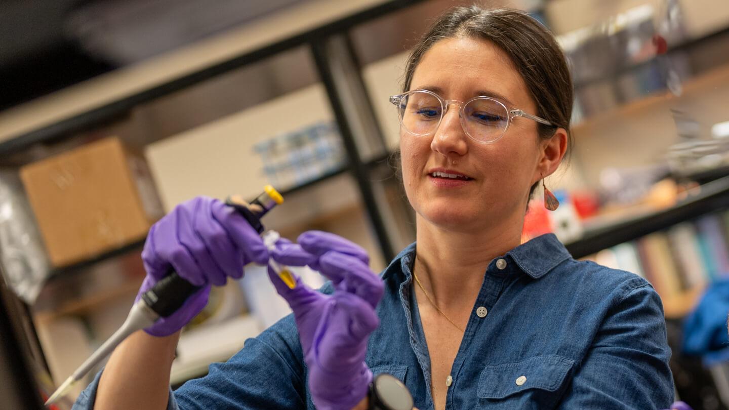 UVM Professor Melissa Pespini for media use. (Credit: Joshua Brown, UVM).