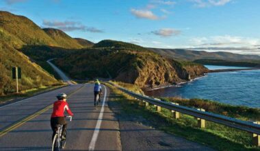 bicycle touring on a stunning route along the Cabot Trail