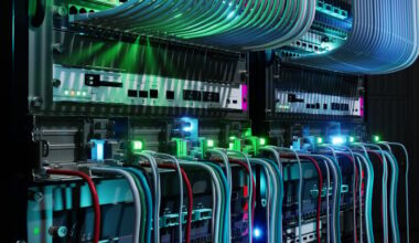 Servers in a data center.