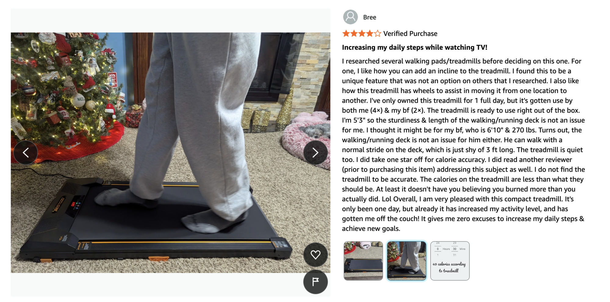 Amazon review for BestGod treadmill.