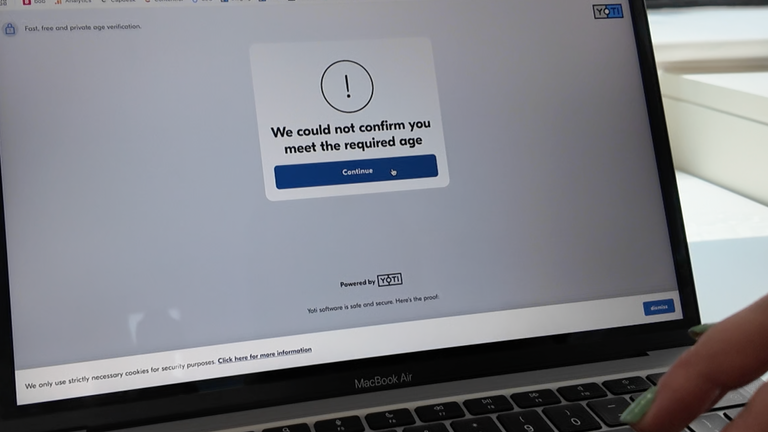 The technology is designed to stop people entering online spaces that are inappropriate for their age