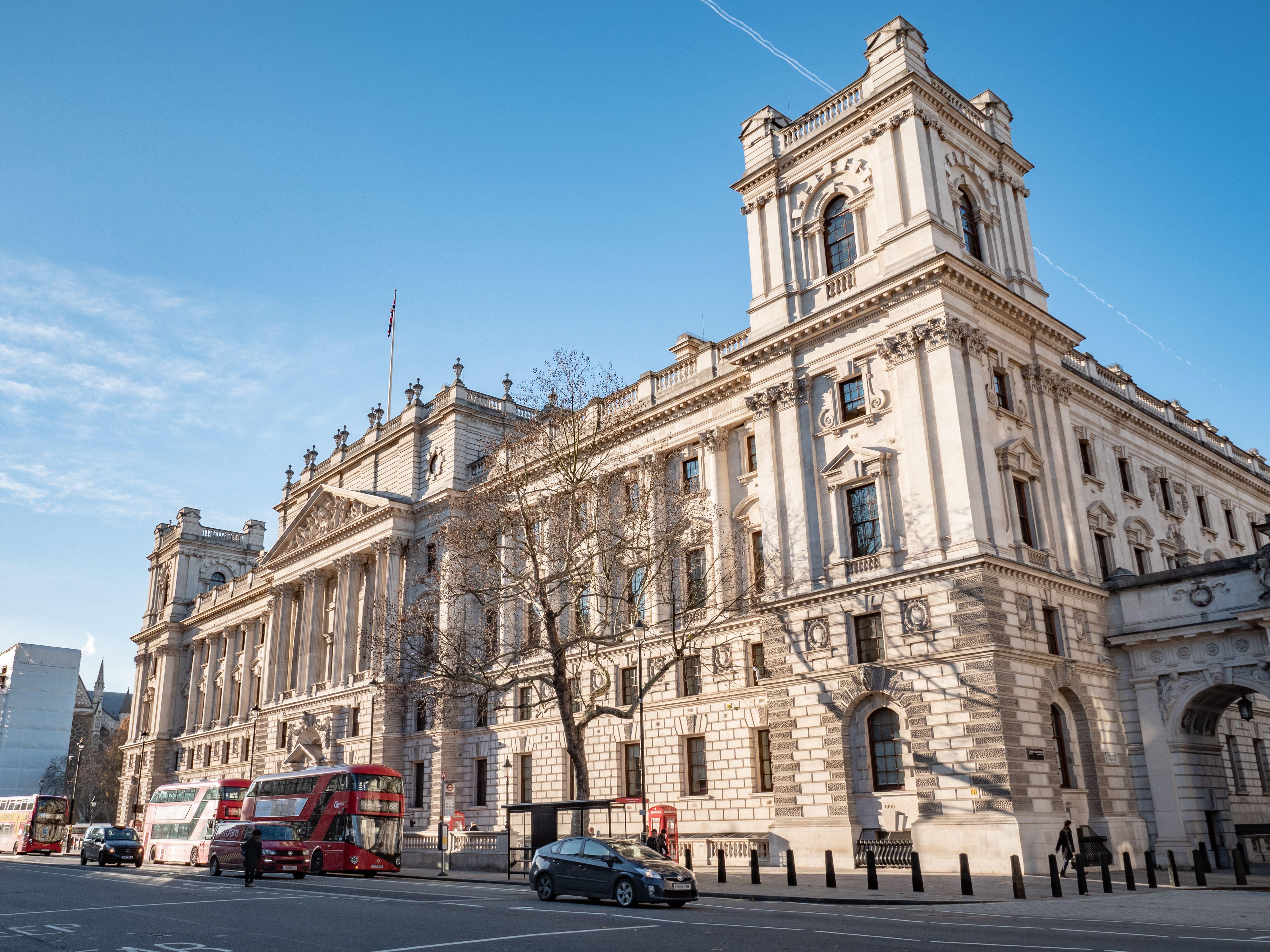 HM Treasury building in London.