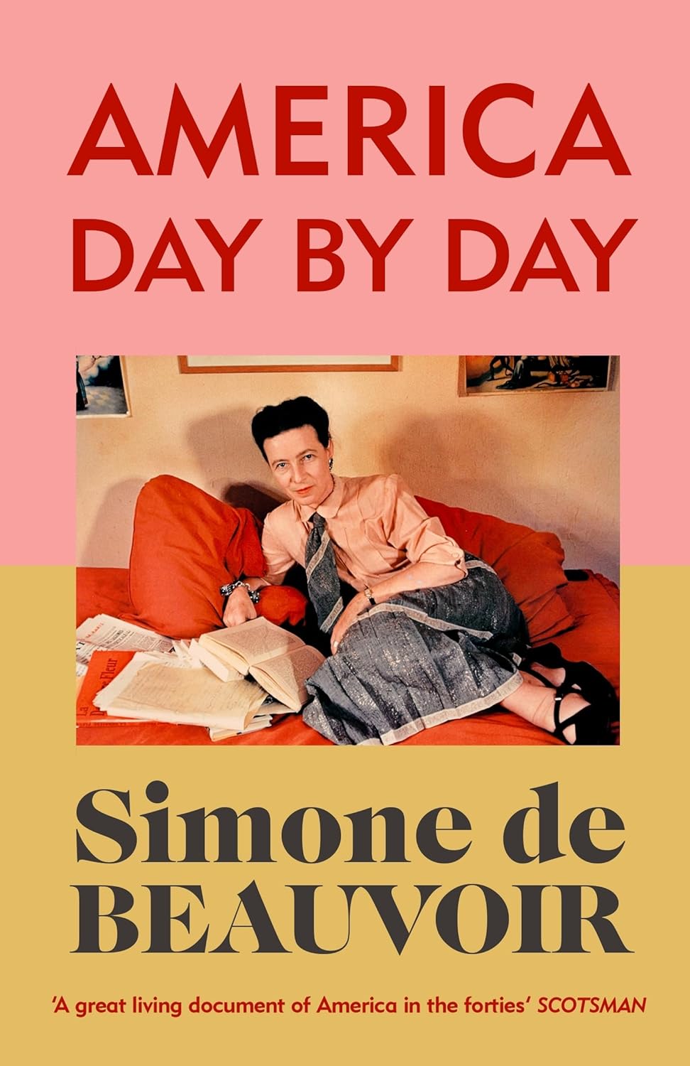 Book cover for Simone de Beauvoir's *America Day by Day*.