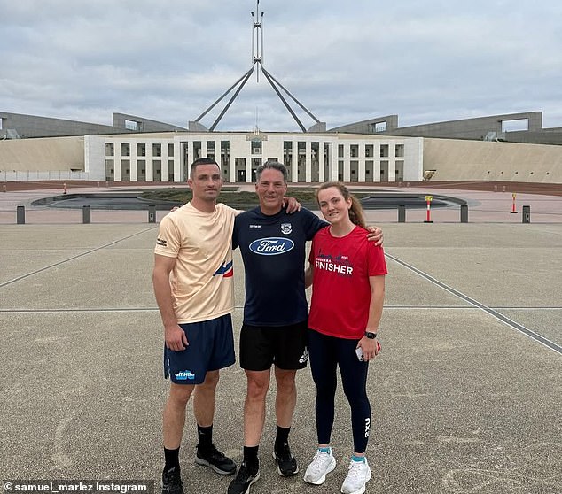 Aussie MMA fighter Sam Marles is the son of Deputy PM Richard Marles (pictured together)