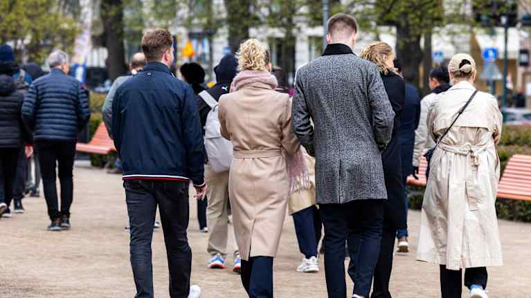 People walking on the street.