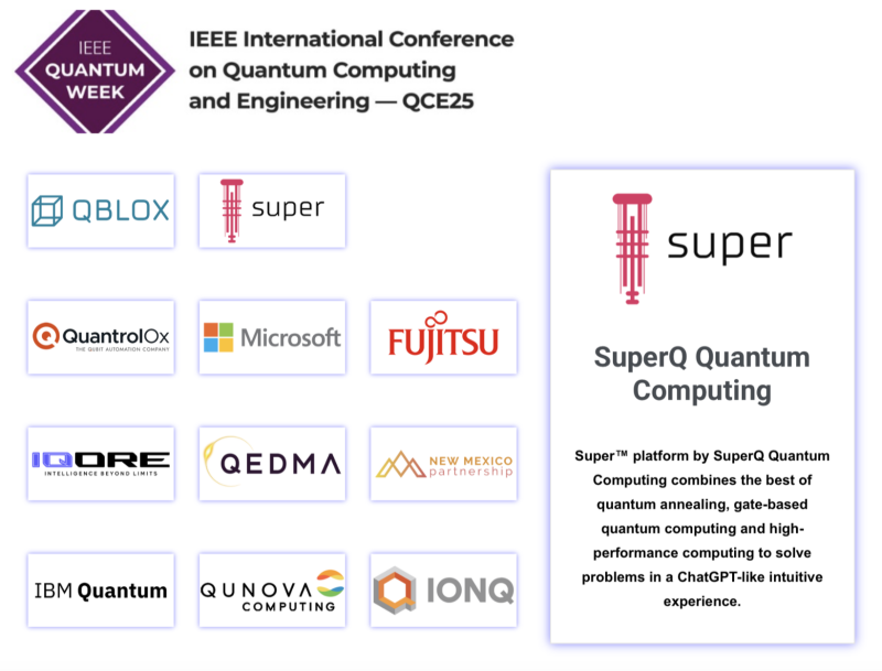 SuperQ Quantum Featured Among Quantum Elite at The IEEE Quantum Week 2025; CEO and Super Hub Partners Invited to Present at the World's Top Quantum Event