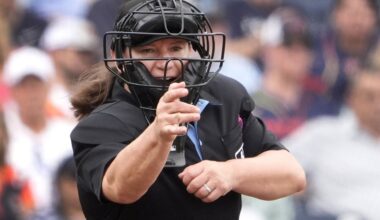 MLB is calling up its first female umpire, promoting Jen Pawol for Saturday's Marlins-Braves game