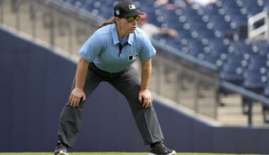MLB is calling up its first female umpire, promoting Jen Pawol for Saturday's Marlins-Braves game