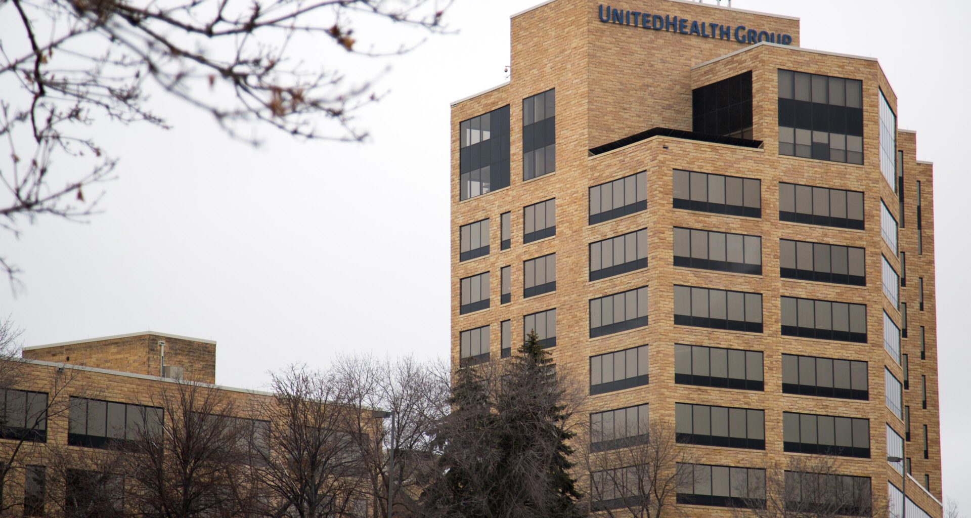 A photo of the UnitedHealth Group building in Minnesota.